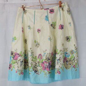 OSCAR DE LA RENTA Floral Skirt Sie 14